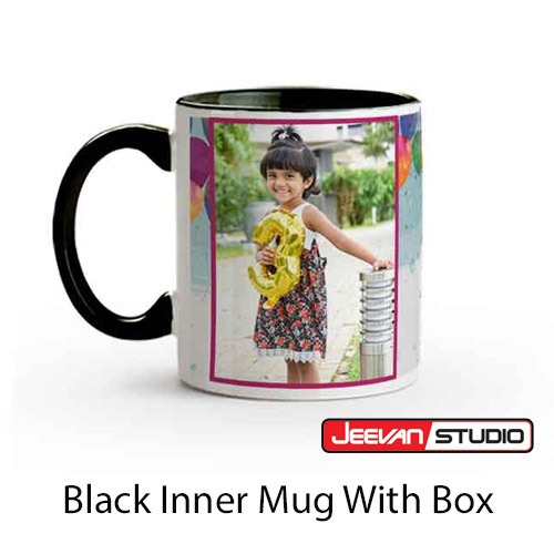 Black inner color mug with box